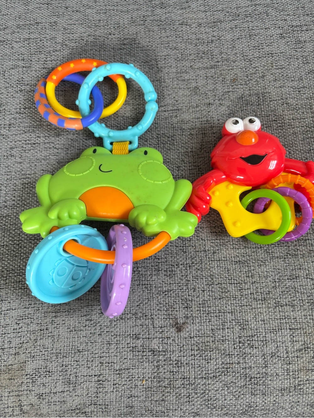 Sesame Street Elmo and  frog rattles